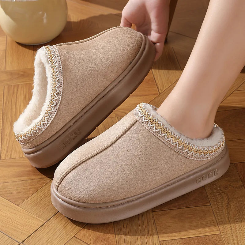 Fluffy winter slippers