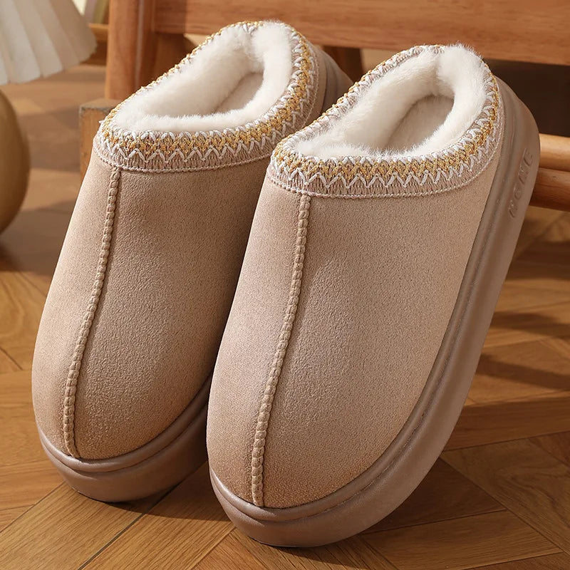 Fluffy winter slippers